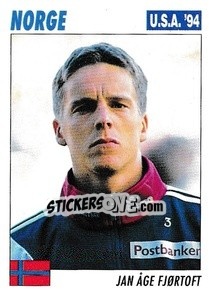 Sticker Jan Age Fjortoft - Italy World Cup USA 1994 - Sl