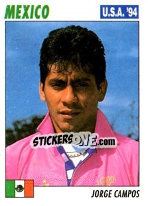 Cromo Jorge Campos - Italy World Cup USA 1994 - Sl