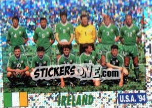 Figurina TEAM IRELAND - Italy World Cup USA 1994 - Sl