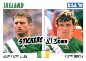 Sticker Alan Kernaghan / Kevin Moran - Italy World Cup USA 1994 n. 304 - Sl