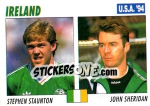Cromo Stephen Staunton / John Sheridan - Italy World Cup USA 1994 - Sl