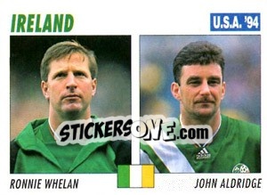 Sticker Ronnie Whelan / John Aldridge - Italy World Cup USA 1994 - Sl