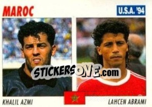 Sticker Khalil Azmi / Lahcen Abrami - Italy World Cup USA 1994 - Sl