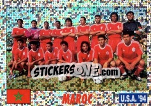 Sticker TEAM MAROC - Italy World Cup USA 1994 - Sl
