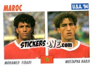 Sticker Mohamed Fidadi / Mustapha Hadji - Italy World Cup USA 1994 - Sl