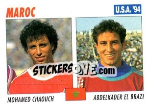 Sticker Mohamed Chaouch / Abdelkader El Brazi - Italy World Cup USA 1994 - Sl