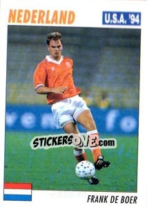 Cromo Frank De Boer - Italy World Cup USA 1994 - Sl