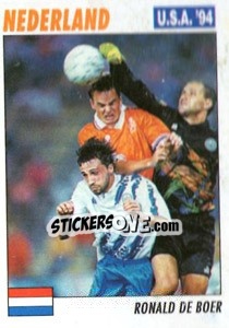 Sticker Ronald De Boer - Italy World Cup USA 1994 - Sl