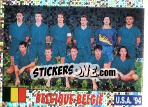 Sticker TEAM BELGIQUE-BELGIE - Italy World Cup USA 1994 n. 339 - Sl