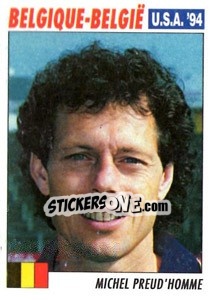 Sticker Michel Preud'Homme - Italy World Cup USA 1994 - Sl