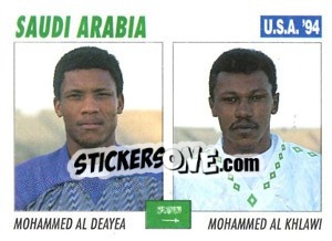 Sticker Mohammed Al Deayea / Mohammed Al Khlawi - Italy World Cup USA 1994 - Sl