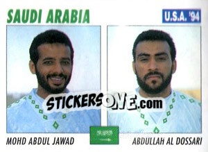 Sticker Mohd Abdul Jawad / Abdullah Al Dossari - Italy World Cup USA 1994 - Sl