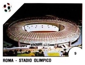 Sticker Roma Stadio Olimpico - Campeonato De Futebol Mundial 1990 n. 9 - Panini