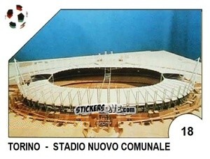Sticker Torino - Stadio Nuovo Comunale - Campeonato De Futebol Mundial 1990 n. 18 - Panini