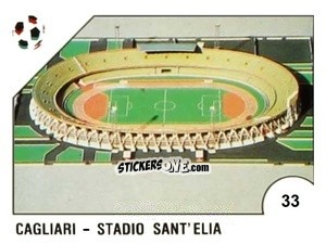 Sticker Cagliari - Stadio Sant'Elia - Campeonato De Futebol Mundial 1990 n. 33 - Panini