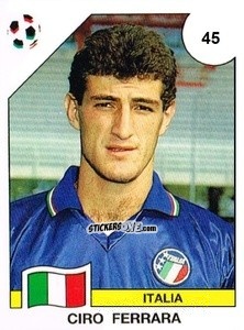 Sticker Ciro Ferrara - Campeonato De Futebol Mundial 1990 n. 45 - Panini