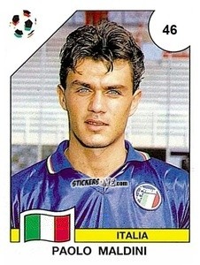Sticker Paolo Maldini - Campeonato De Futebol Mundial 1990 n. 46 - Panini