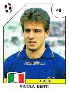 Sticker Nicola Berti - Campeonato De Futebol Mundial 1990 n. 48 - Panini