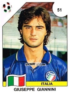 Sticker Giuseppe Giannini - Campeonato De Futebol Mundial 1990 n. 51 - Panini