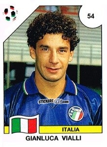 Sticker Gianluca Vialli - Campeonato De Futebol Mundial 1990 n. 54 - Panini