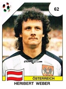 Sticker Heribert Weber - Campeonato De Futebol Mundial 1990 n. 62 - Panini