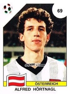 Sticker Alfred Hörtnagl - Campeonato De Futebol Mundial 1990 n. 69 - Panini