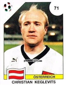 Sticker Christian Keglevits - Campeonato De Futebol Mundial 1990 n. 71 - Panini
