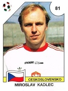 Sticker Miroslav Kadlec - Campeonato De Futebol Mundial 1990 n. 81 - Panini