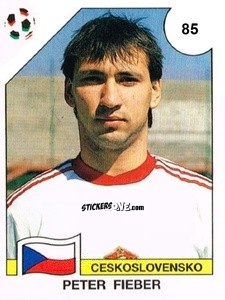 Sticker Peter Fieber - Campeonato De Futebol Mundial 1990 n. 85 - Panini