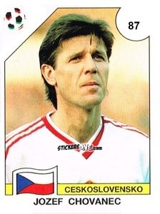 Sticker Jozef Chovanec - Campeonato De Futebol Mundial 1990 n. 87 - Panini