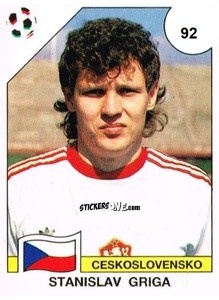 Sticker Stanislav Griga - Campeonato De Futebol Mundial 1990 n. 92 - Panini