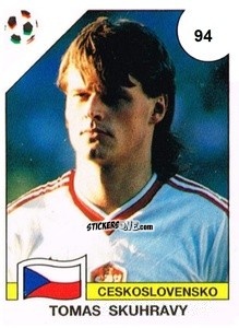 Sticker Tomas Skuhravy - Campeonato De Futebol Mundial 1990 n. 94 - Panini