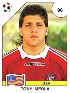 Sticker Tony Meola - Campeonato De Futebol Mundial 1990 n. 96 - Panini
