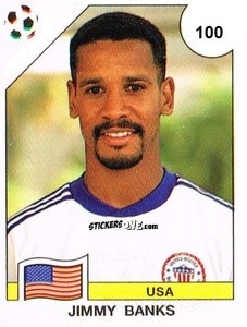 Figurina Jimmy Banks - Campeonato De Futebol Mundial 1990 n. 100 - Panini