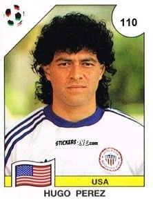 Sticker Hugo Perez - Campeonato De Futebol Mundial 1990 n. 110 - Panini