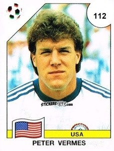 Sticker Peter Vermes - Campeonato De Futebol Mundial 1990 n. 112 - Panini