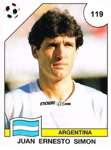 Cromo Juan Ernesto Simon - Campeonato De Futebol Mundial 1990 n. 119 - Panini