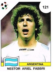 Sticker Nestor Ariel Fabbri - Campeonato De Futebol Mundial 1990 n. 121 - Panini