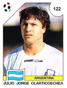 Figurina Julio Jorge Olarticoechea - Campeonato De Futebol Mundial 1990 n. 122 - Panini