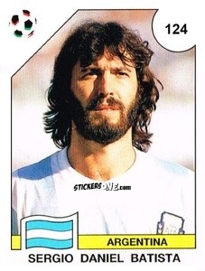 Sticker Sergio Daniel Batista - Campeonato De Futebol Mundial 1990 n. 124 - Panini