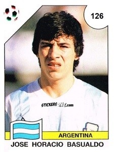 Cromo Jose Horacio Basualdo - Campeonato De Futebol Mundial 1990 n. 126 - Panini