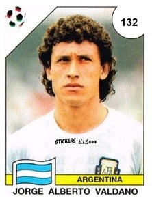 Sticker Jorge Alberto Valdano - Campeonato De Futebol Mundial 1990 n. 132 - Panini