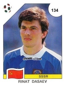 Sticker Rinat Dasaev - Campeonato De Futebol Mundial 1990 n. 134 - Panini