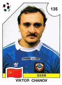 Sticker Viktor Chanov - Campeonato De Futebol Mundial 1990 n. 135 - Panini