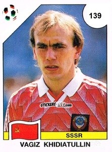 Sticker Vagiz Khidiatullin - Campeonato De Futebol Mundial 1990 n. 139 - Panini