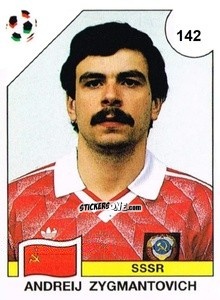 Sticker Andreij Zygmantovich - Campeonato De Futebol Mundial 1990 n. 142 - Panini