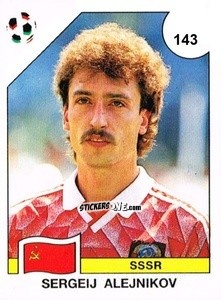 Sticker Sergeij Alejnikov - Campeonato De Futebol Mundial 1990 n. 143 - Panini