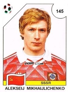 Sticker Alekseij Mikhaijlichenko - Campeonato De Futebol Mundial 1990 n. 145 - Panini