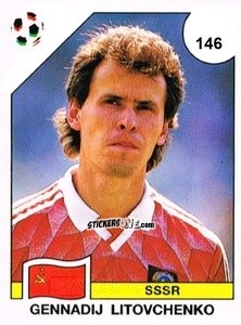 Sticker Gennadij Litovchenko - Campeonato De Futebol Mundial 1990 n. 146 - Panini