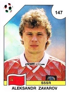 Sticker Aleksandr Zavarov - Campeonato De Futebol Mundial 1990 n. 147 - Panini